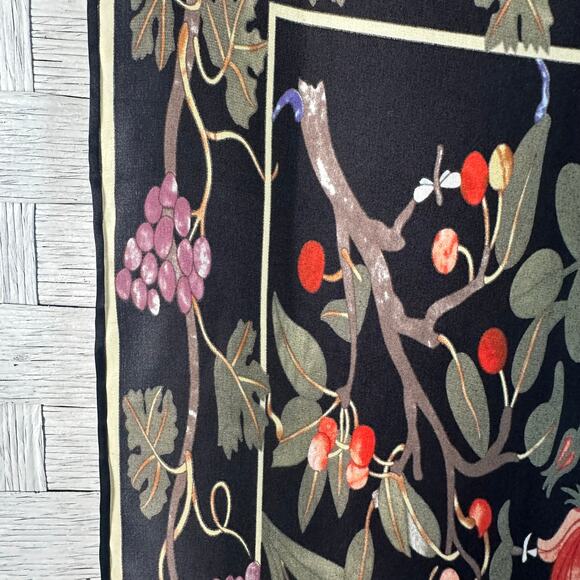 Rosenborg colorful, long silk scarf, dark academia, bohemian preppy feminine - Picture 7 of 10